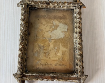 antique Frame trump art Carved Rustic Folk Art Decor for Family Photo 1926