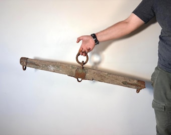 Antique Horse Harness Part, Vintage Wooden Draft Animal Fitting, Rustic Farm Decor