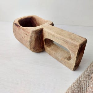 Handcrafted Wooden Ladle A piece of History in Home Old Primitive farmhouse Rustic Decor