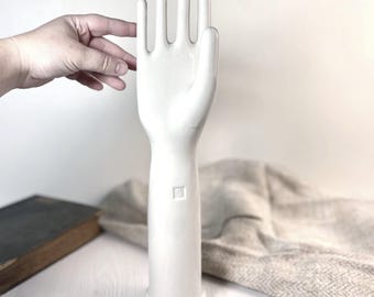 big white porcelain hand model vintage manikin Ceramic Glove Mold