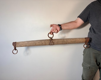 Antique Horse Harness Part, Vintage Wooden Draft Animal Fitting, Rustic Farm Decor
