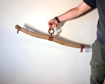 Antique Horse Harness Part, Vintage Wooden Draft Animal Fitting, Rustic Farm Decor