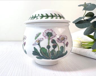 Vintage Portmeirion Botanic Garden Daisy pattern Sugar Bowl with Lid