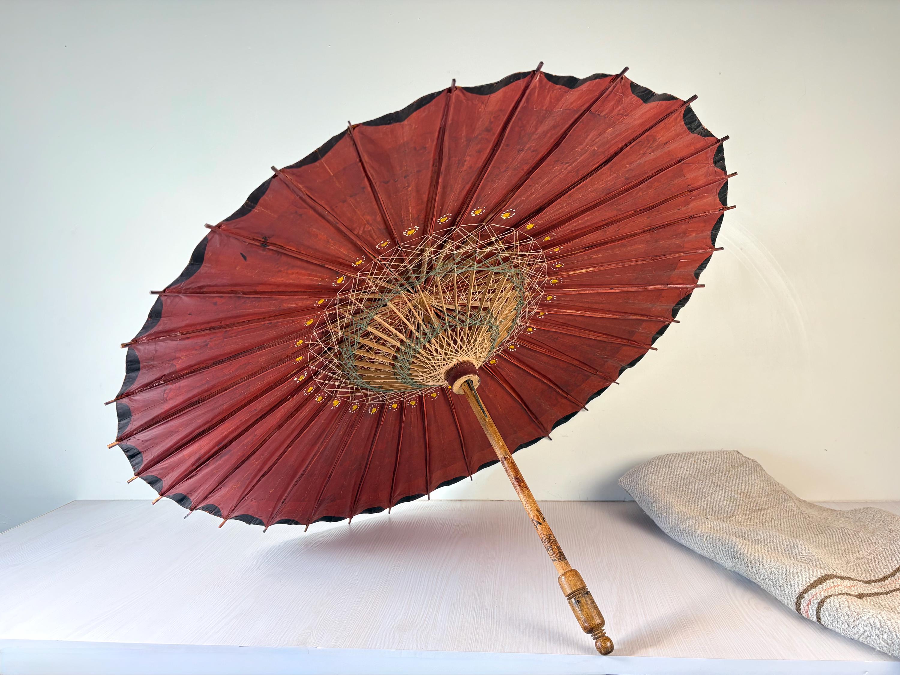 Wood Handle Umbrella Vintage - Etsy
