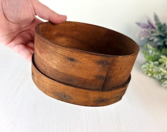 Setaccio in legno vintage per decorazioni rustiche, piccolo setaccio per farina antico, articoli per la casa in stile fattoria, utensile da cucina retrò, setaccio per dolci, decorazione tradizionale