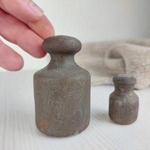 Set of Two Iron weight. Exquisite Small Antique Weights for Scales – Perfect for Collectors and Vintage Enthusiasts