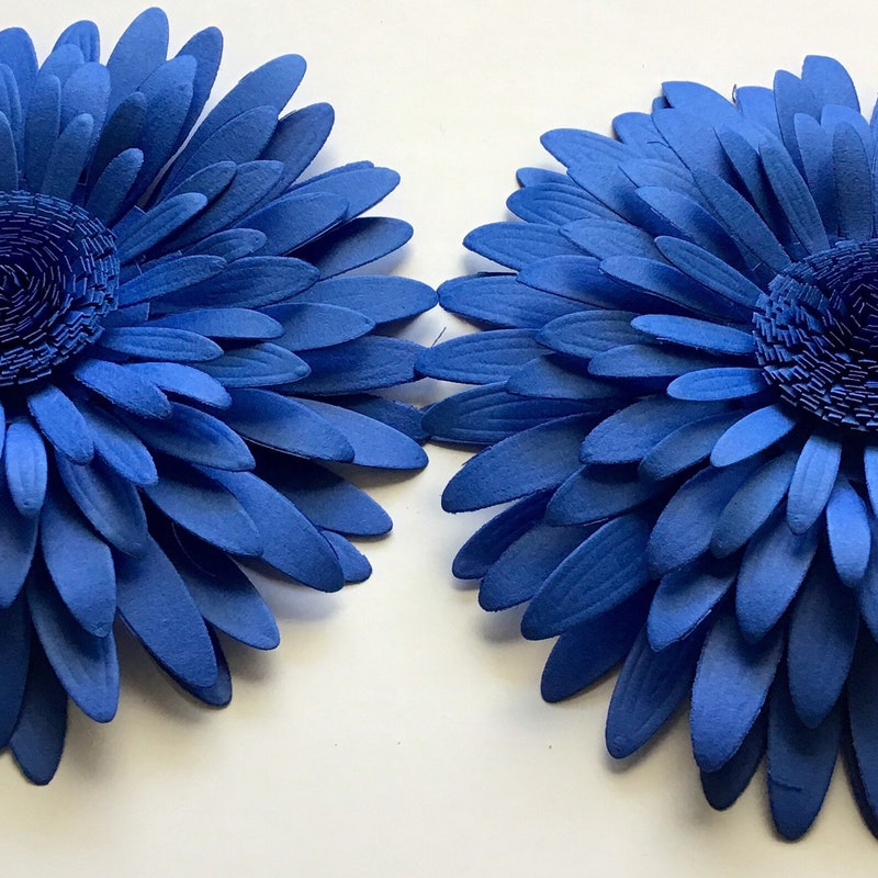 Handmade Blue Paper Flowers - Etsy