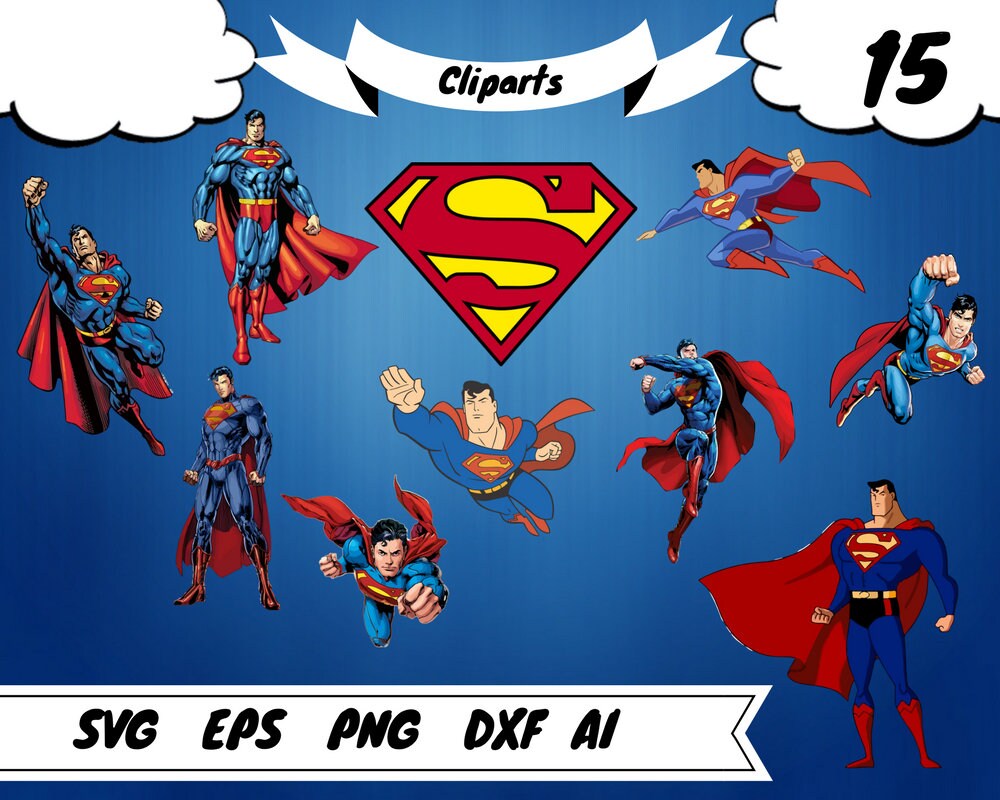 15 superman clipartsuperman svgsuperman printablesuperman etsy