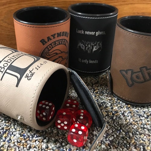 Dice Cups Custom Dice Cup Yatzee Farkel Liars Dice Etsy