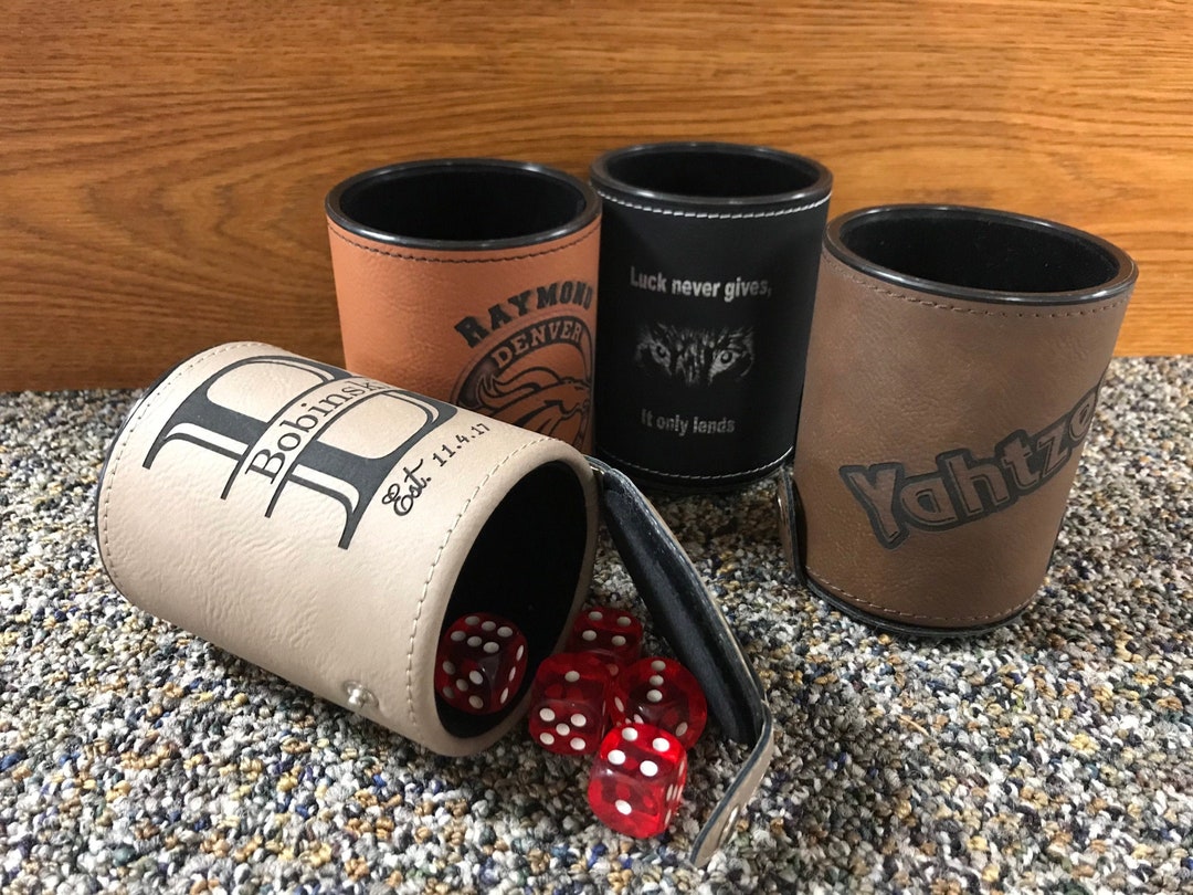 Dice Cups Custom Dice Cup Yatzee Farkel Liars Dice Etsy
