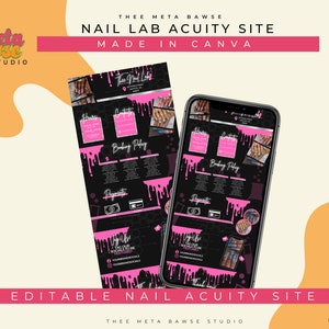 Nail Tech Acuity Scheduling Site: DIY Booking Template (Canva)