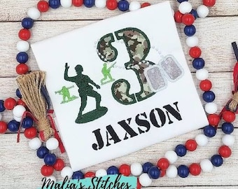 Military Birthday Shirt, Army Men Birthday Shirt, Boys Military Birthday Shirt, 3rd Birthday Shirt, Toy Army Men Birthday Shirt