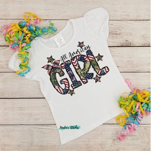 All American Girl Shirt, Girls 4th Of July Shirt, Patriotic Shirt, Independence Day Outfit, Girls All American Girl Shirt