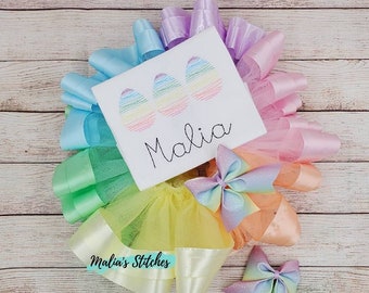 Girls Easter Outfit, Easter Egg Hunt Outfit, Pastel Rainbow Easter Outfit, Custom Easter Outfit for Girls, Rainbow Tutu Outfit, Pastel Tutu