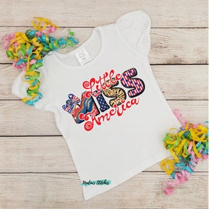 Little Miss America Shirt, Girls 4th Of July Shirt, Patriotic Shirt, Independence Day Outfit, Girls All American Girl Shirt