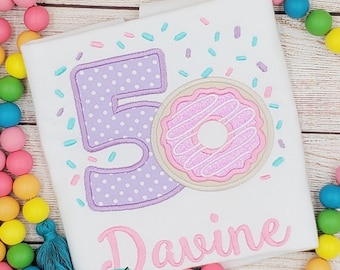Donut Birthday Shirt With Name, Donut Birthday Shirt, Sweets Theme Birthday Shirt, Two Sweet Shirt, Sweet One Shirt, Donut Theme Party