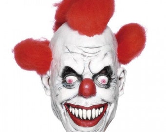 Latex Halloween 3/4 Scary Clown Fancy Dress Carnival Party Horror Mask