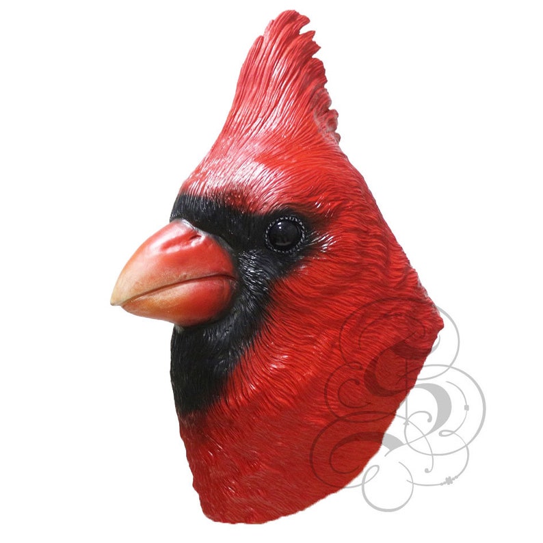 Latex Realistic Animal Red Cardinal Bird Mask for Cosplay Etsy