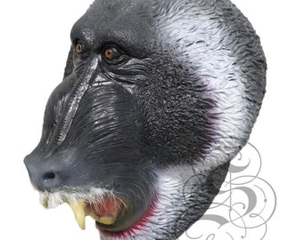 Deluxe Latex Realistic Animal Baboon Mask Ape for Cosplay Halloween Party Props Carnival