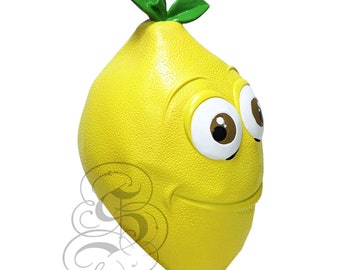 Latex LEMON Fruit Head Mask for Halloween Cosplay Movie Theme Mascot Halloween Theater Play Fancy Dress Party