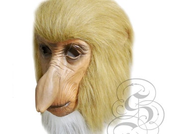 Deluxe Latex Realistic Animal Proboscis Monkey Mask for Cosplay Halloween Party Props Carnival