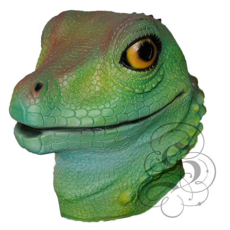 Deluxe Latex Realistic Animal Reptiles Tropical Lizard Green Etsy