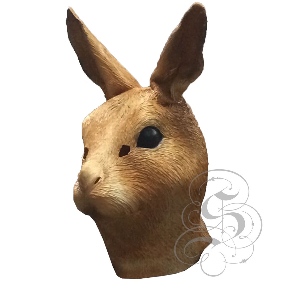 Deluxe Latex Realistic Animal Brown Rabbit Mask for Cosplay Etsy