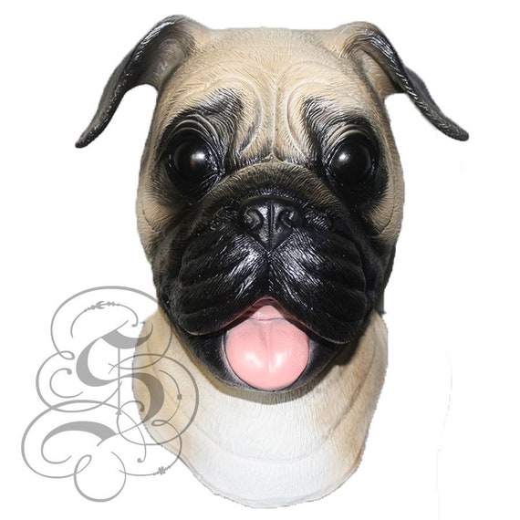 Half Face Goofy Dog Funny Fancy Dress Latex Mask For Kids /& Adults Halloween