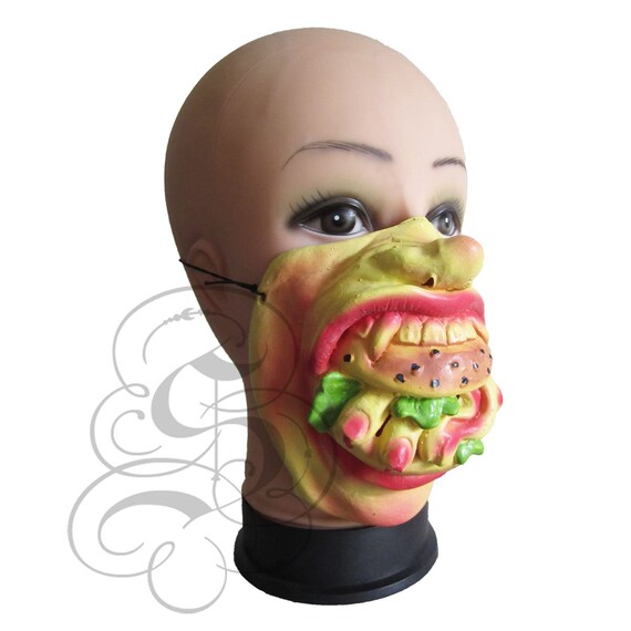 MEZZA faccia Pollo Divertente Costume Maschera Di Lattice Per Bambini /& Adulti Halloween