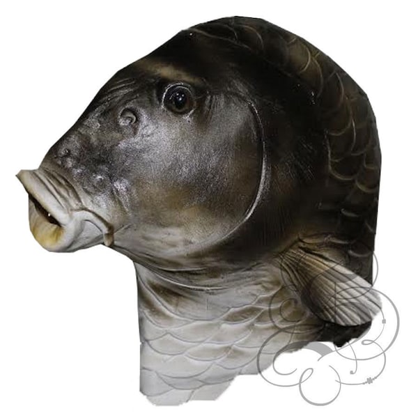 Latex Realistic Fish Full Head Prop Cosplay Animal Head Party Mask