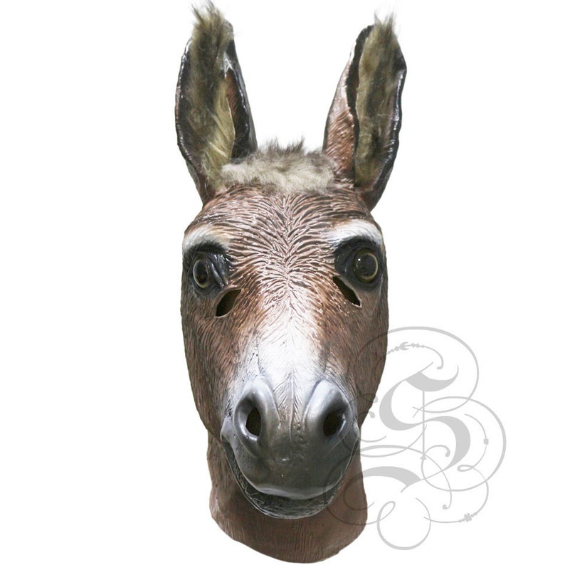 Latex Realistic Animal Donkey Head Mask for Cosplay Halloween - Etsy