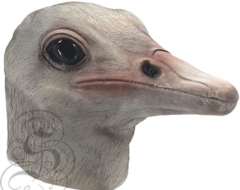 Deluxe Latex Realistic Animal Ostrich Bird Mask for Cosplay Halloween Party Props Carnival