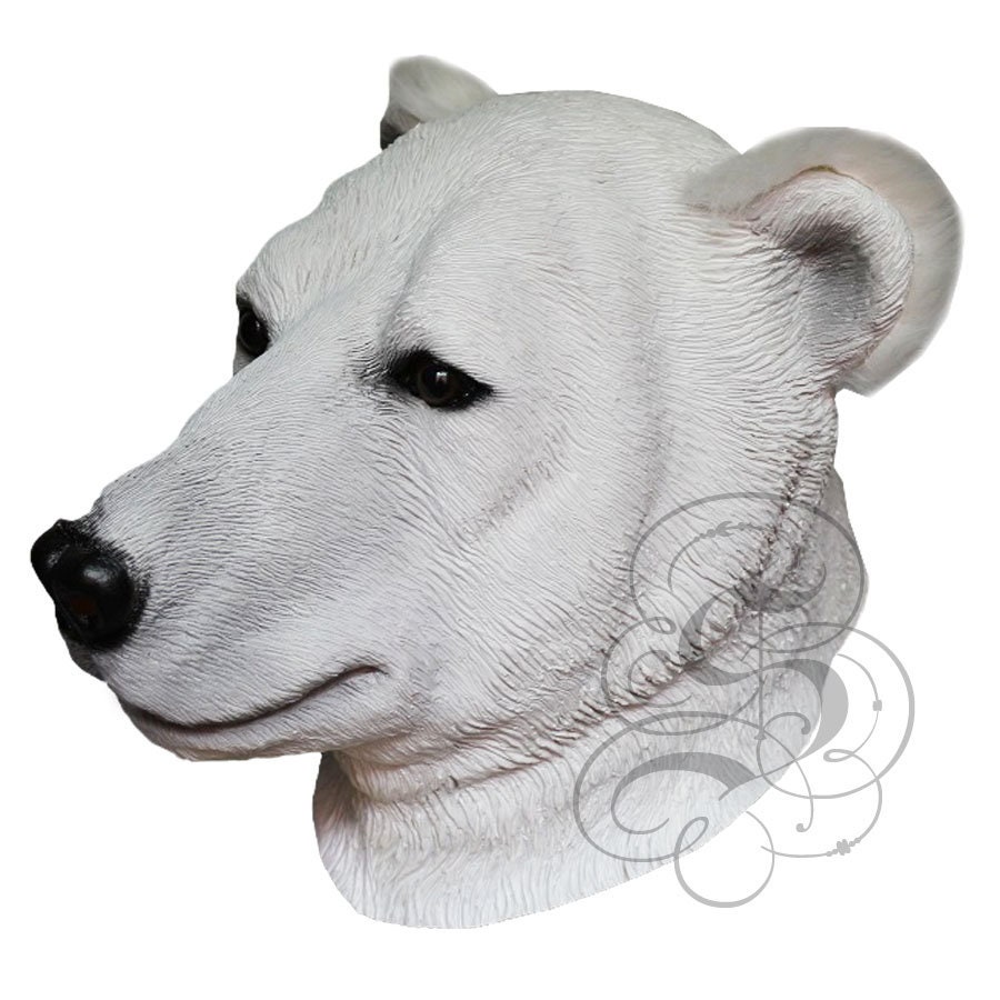Deluxe Latex Animal Arctic White Polar Bear Mask for - Etsy