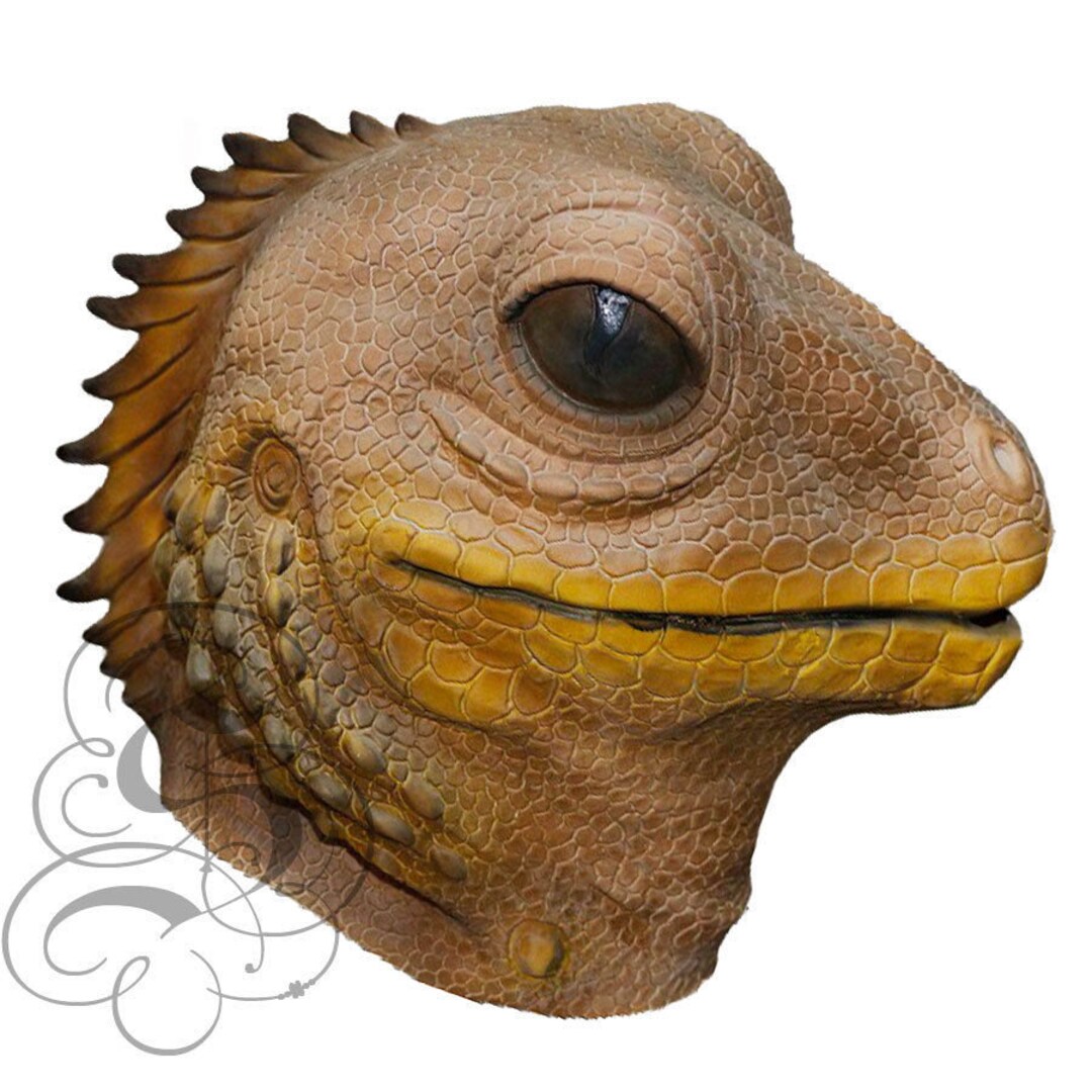 Deluxe Latex Realistic Animal Reptiles Lizard Brown Mask for Etsy