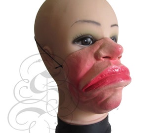 Latex Carnival Costume, Latex Face Meme Mask, Latex Fancy Dress