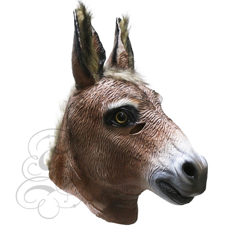 Latex Realistic Animal Donkey Head Mask for Cosplay Halloween - Etsy