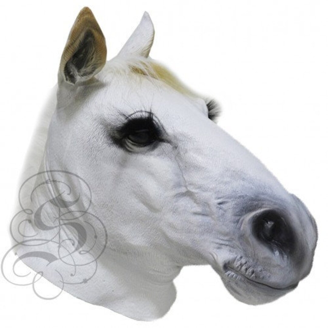 Deluxe Latex Animal Mask Realistic White Horse for Cosplay Etsy UK