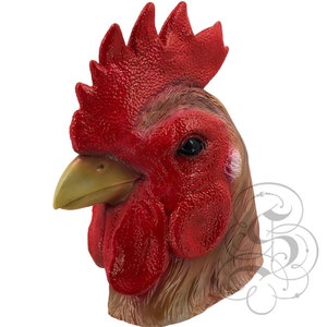 Deluxe Latex Realistic Animal Hen Mask for Farmyard Cosplay Halloween Party Props Carnival