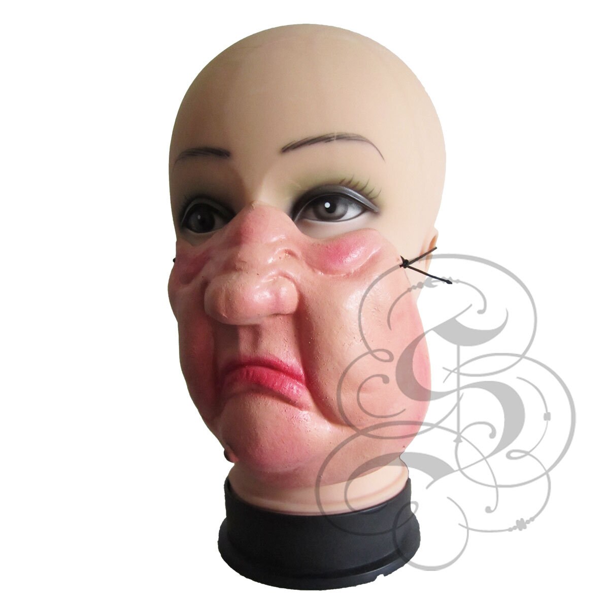 Latex Half Face Droopy Sad Face Mask For Comedy Funny Homour Etsy