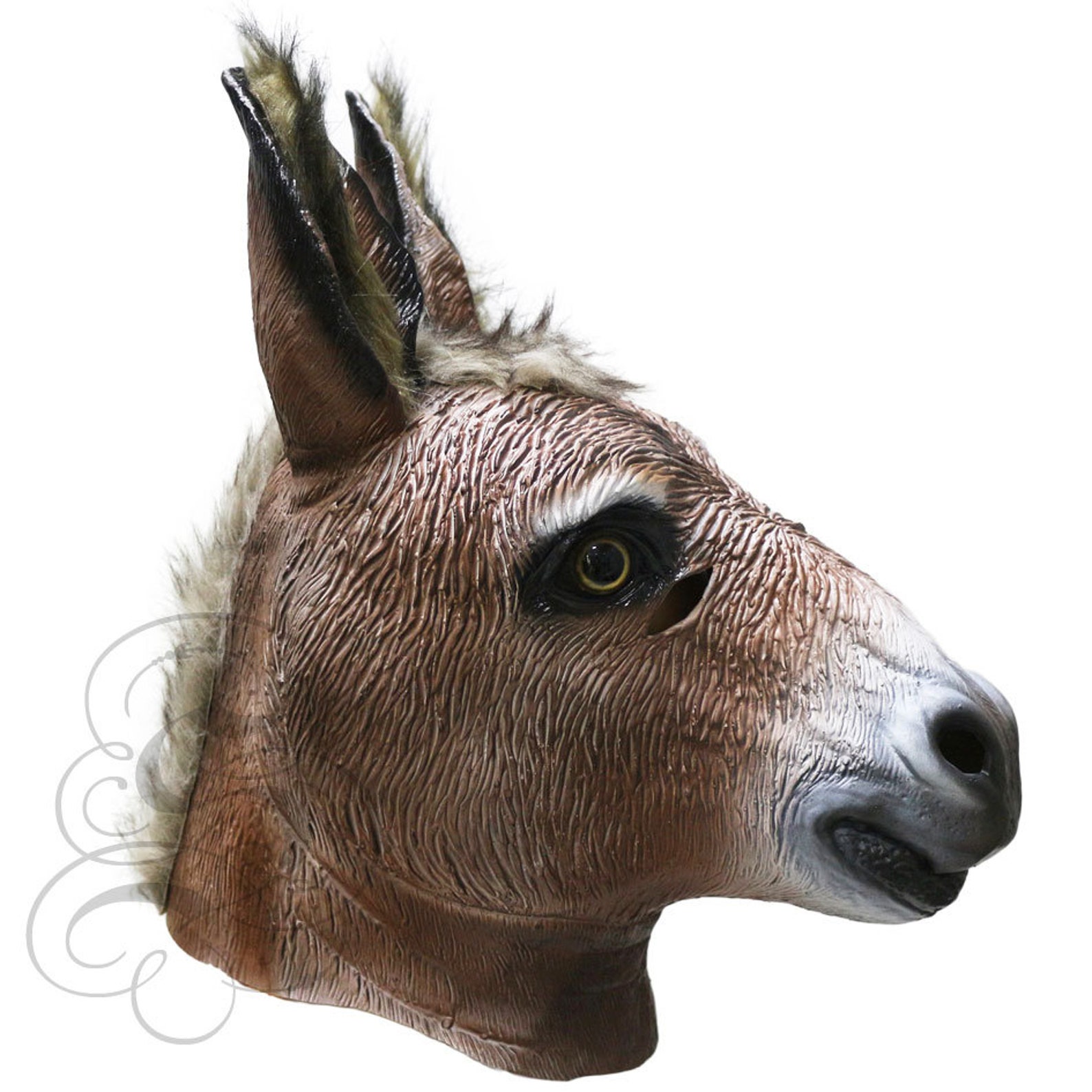 Latex Realistic Animal Donkey Head Mask for Cosplay Halloween - Etsy UK