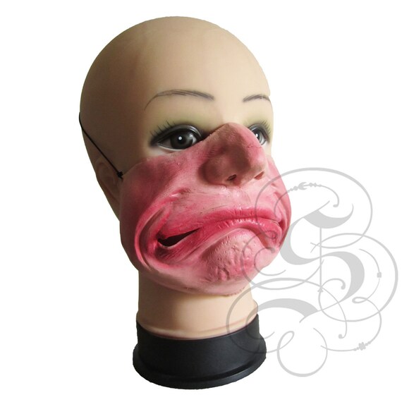 Half Face Comedy Funny Face Mask Fancy Latex Halloween Party Props Mask