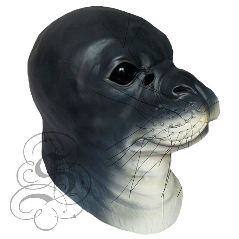 Deluxe Latex Realistic Animal SEAL Mask for Cosplay Halloween Etsy