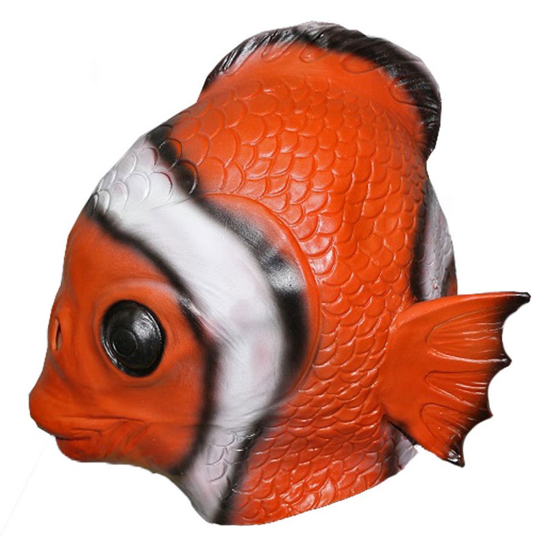 Deluxe Latex Clown Fish Animal Mask With Chest for Halloween - Etsy