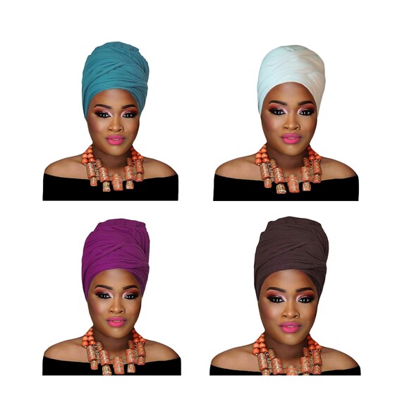 Free Shipping Women S African Stretch Turban Head Wrap Etsy