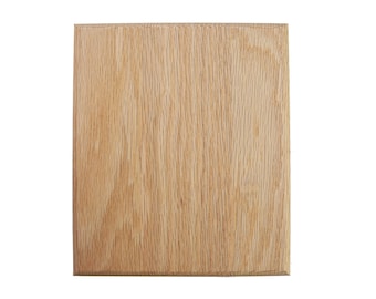 Placa de madera de roble sin terminar: tablero de grabado de 6 x 7 pulgadas