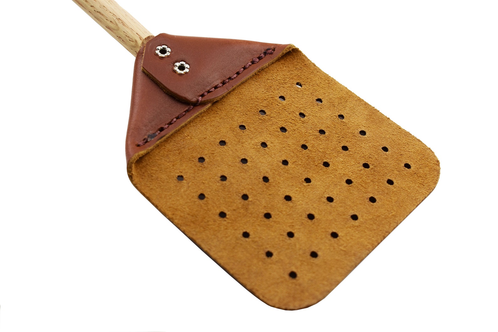 Heavy Duty Leather Fly Swatter with Oak Wooden Handle 18 inch Etsy.de