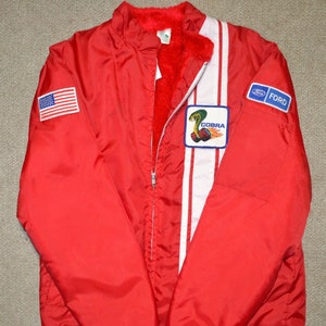 RARE 70s Ford Mustang Cobra Racing Jacket Large Vintage 80s Etsy