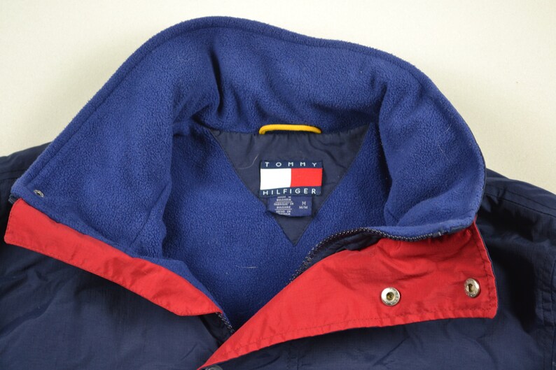 Vtg Tommy Hilfiger Jacket Sweater Parka Flag 80s 90s streetwear fashion hip hop