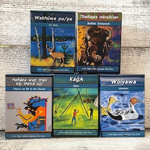 Lakota Language Card Games; Pine Ridge Lakota Syllabary and Words