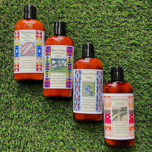 Authentic Native Made Lotion; Sage, Juniper, Beargrass & Sweetgrass; 4oz